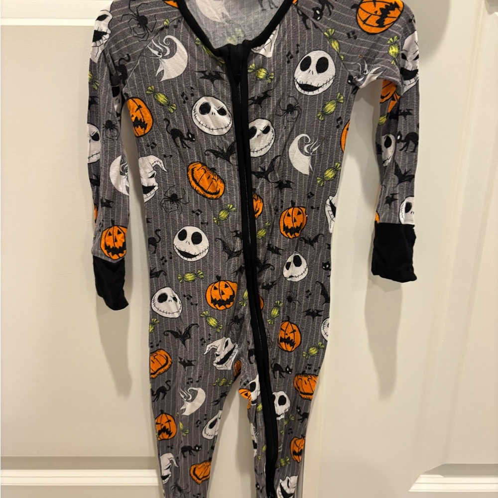 Little Sleepies Nightmare Before Christmas Gray Halloween Kids Footie